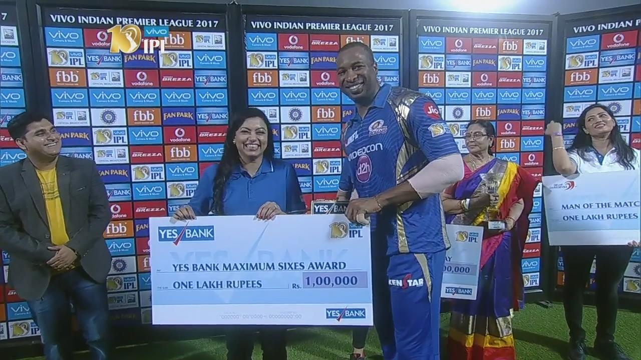 M45: DD vs MI – YES Bank Maximum Sixes – Kieron Pollard
