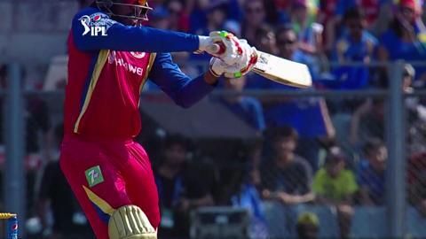 M46: MI vs RCB – Chris Gayle Six