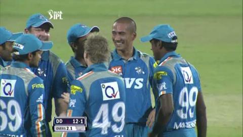Match 27 DD vs PWI – Jayawardene's Wicket