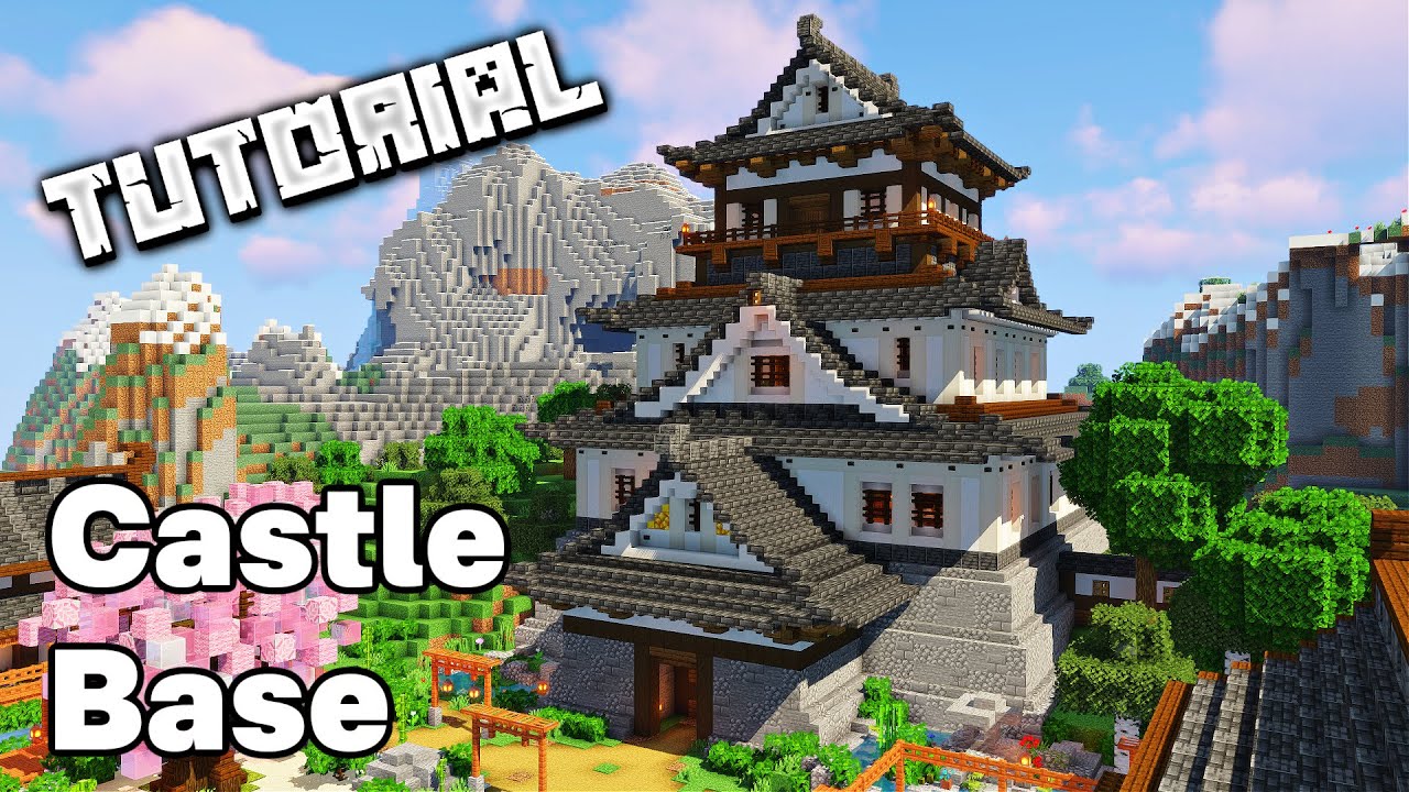 Fantasy Japanese Castle Base | Minecraft Tutorial background