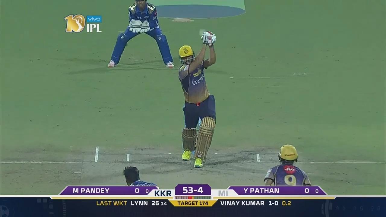 M54: KKR vs MI – Yusuf Pathan Six background