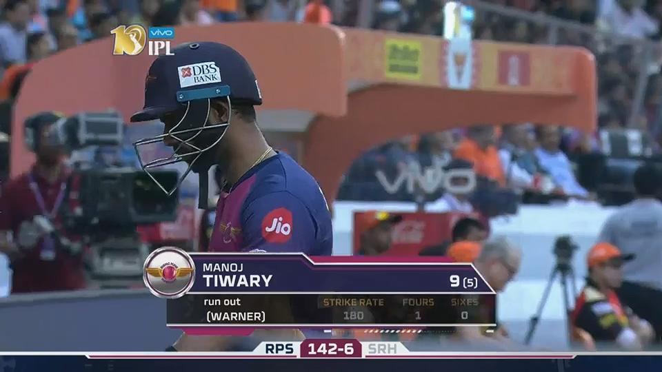 M44: SRH vs RPS – Manoj Tiwary Wicket background