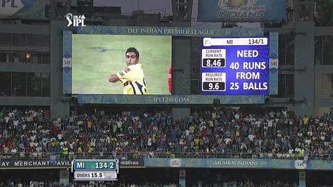 Match 49 MI vs CSK – Tendulkar's Wicket