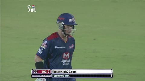 M32: DD vs KXIP – David Warner Wicket