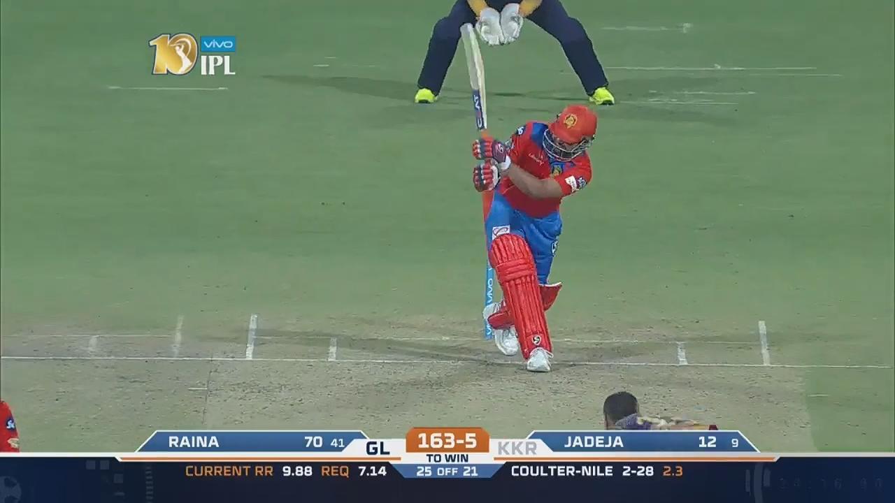 M23: KKR vs GL – Suresh Raina Six background