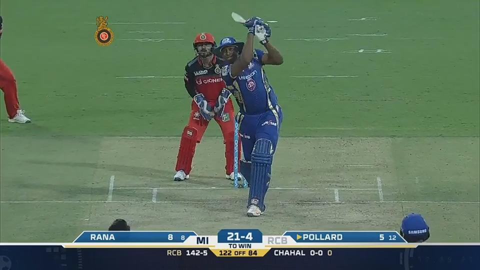 M12: RCB vs MI – Kieron Pollard Six
