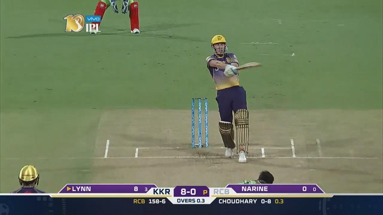 M46: RCB vs KKR – Chris Lynn Six background