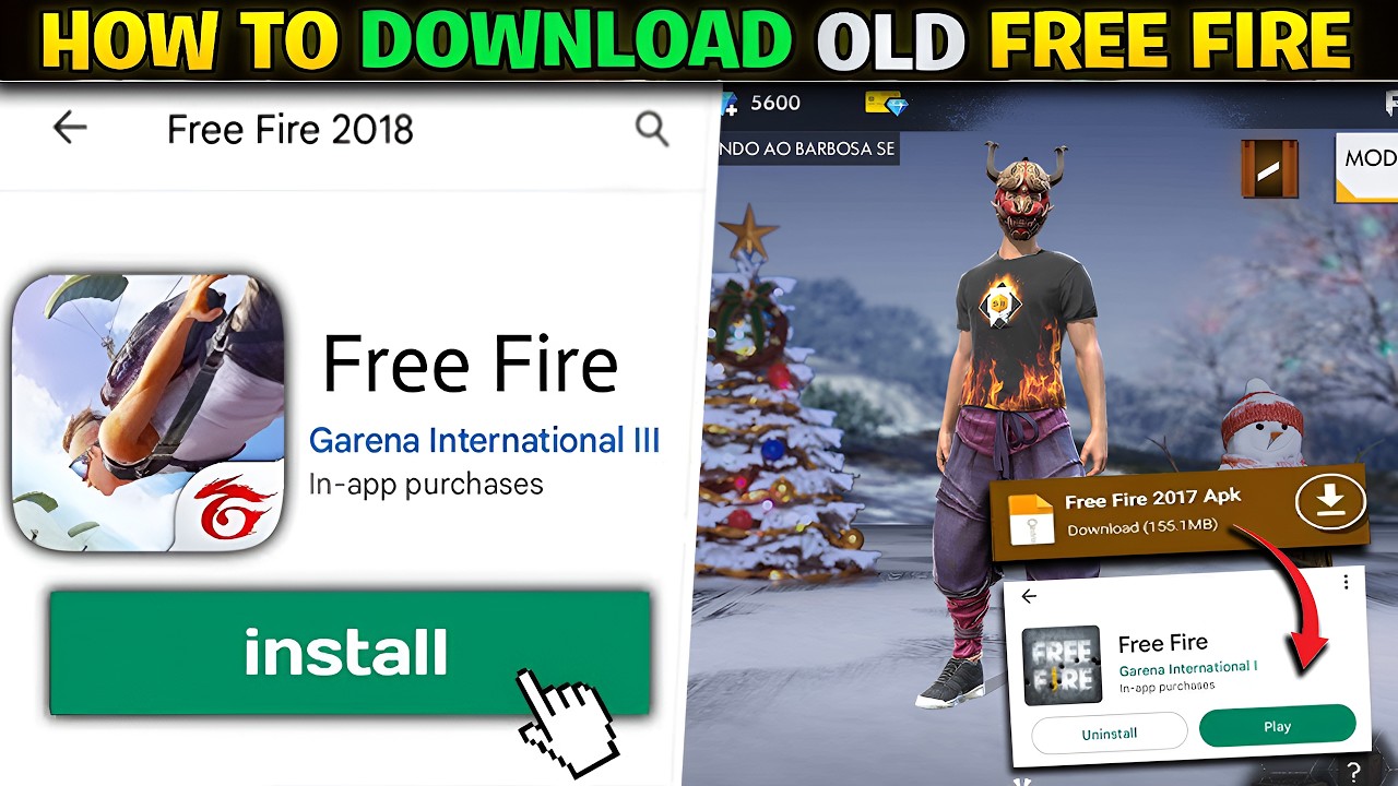 OMG! 😱 Old Free Fire 2018 is Back! Secret Private Server Key Unlocked 🔓 (100% Working) 🔥