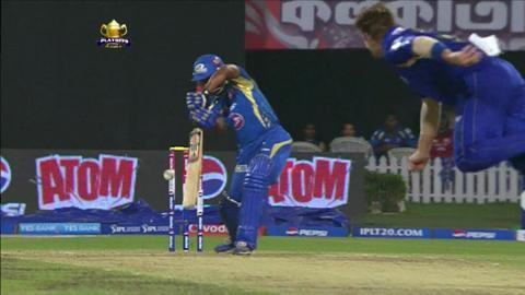 M75: RR vs MI – Ambati Rayudu Wicket background