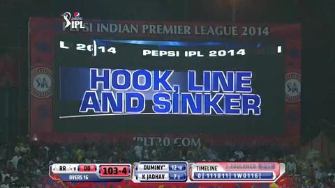 M23: DD vs RR– Kedar Jadhav Six