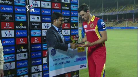 M22: RR vs RCB – Man Of The Match – Mitchell Starc background