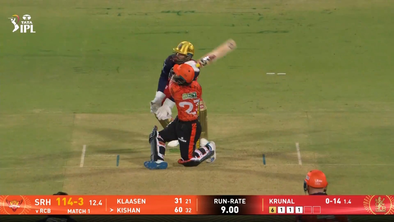 IPL 2026 M01: RCB vs SRH - Ishan Kishan Six