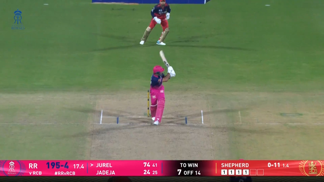 IPL 2026 M16: RR vs RCB - Dhruv Jurel Six