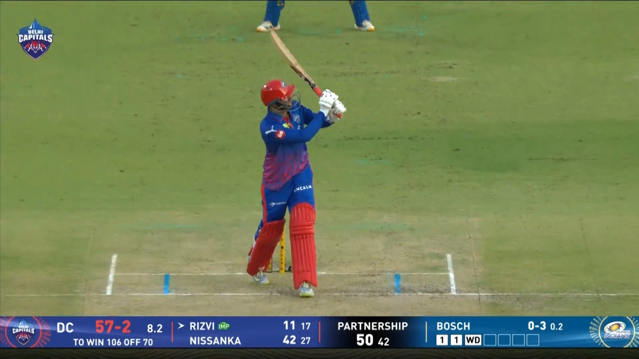 IPL 2026 M08: DC vs MI - Sameer Rizvi Six