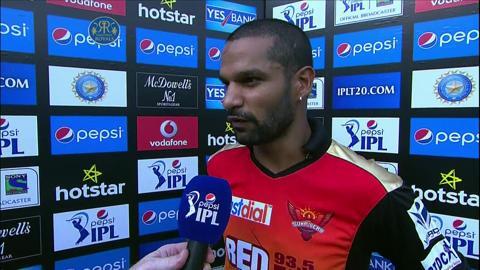 M41: RR vs SRH – Shikhar Dhawan Interview background