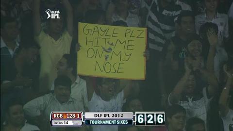 Match 67 RCB vs DD – Gayle's 6th Six
