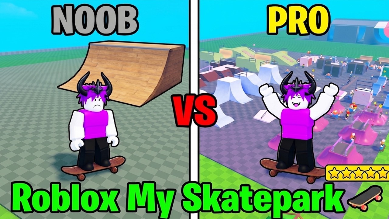 I Went From NOOB to PRO in Roblox My Skatepark... In One Video