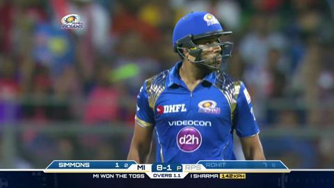 M1: MI vs RPS – Rohit Sharma Wicket