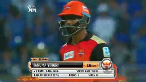 M23: MI vs SRH – Hanuma Vihari Wicket