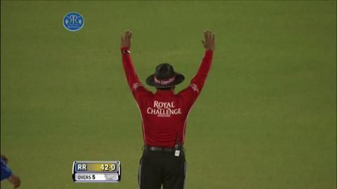 M23: RR vs MI – Ajinkya Rahane Six background