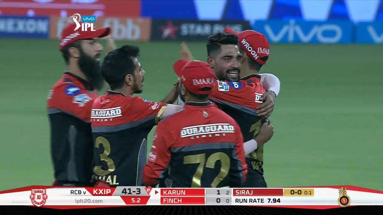 M48: KXIP vs RCB – Fall of Wickets