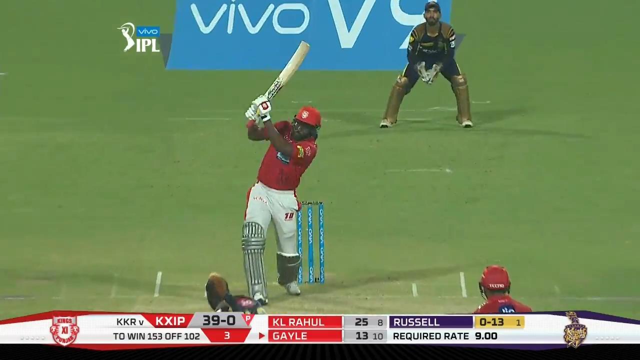 M18: KKR vs KXIP – Chris Gayle Six