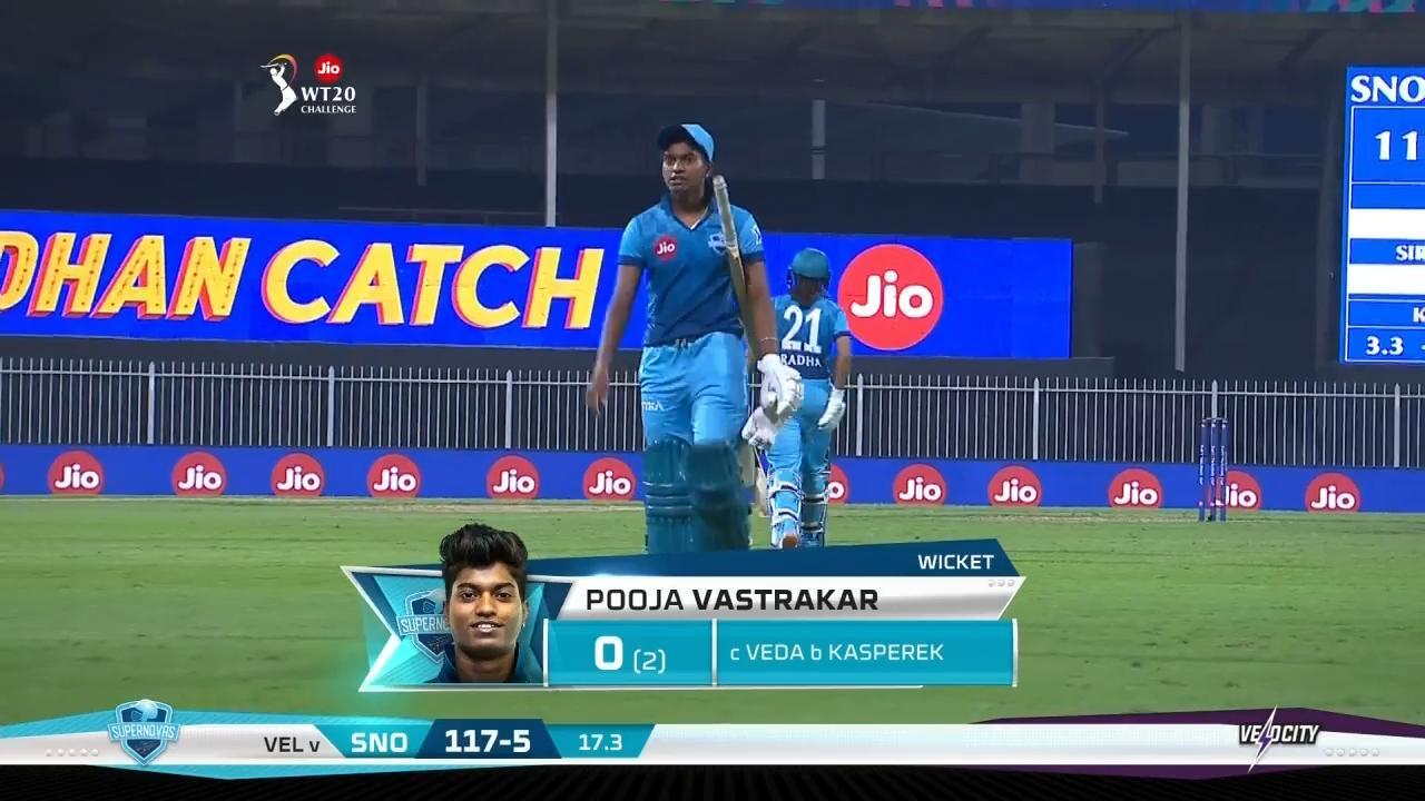 M01: Supernovas vs Velocity – Pooja Vastrakar Wicket background