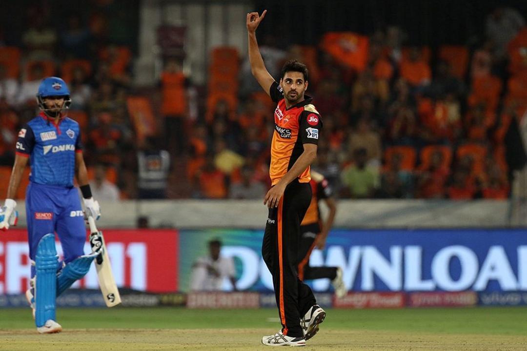 SIX and OUT! Bhuvi's perfect comeback