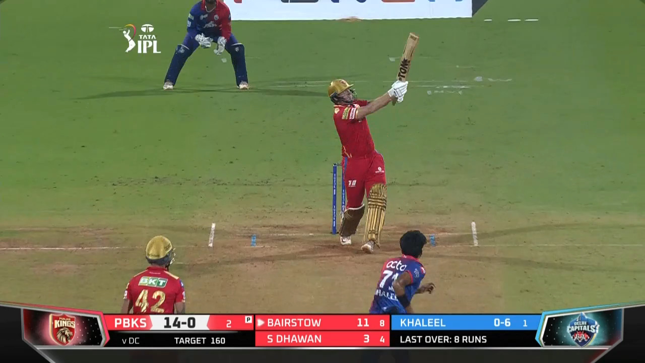M64: PBKS vs DC – Jonny Bairstow Six background