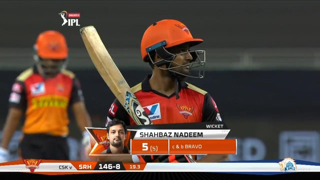 M29: SRH vs CSK – Shahbaz Nadeem Wicket background
