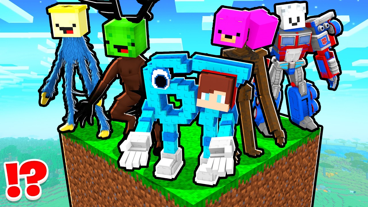 JJ and Mikey Survive on Mob Chunk (Minecraft Maizen)