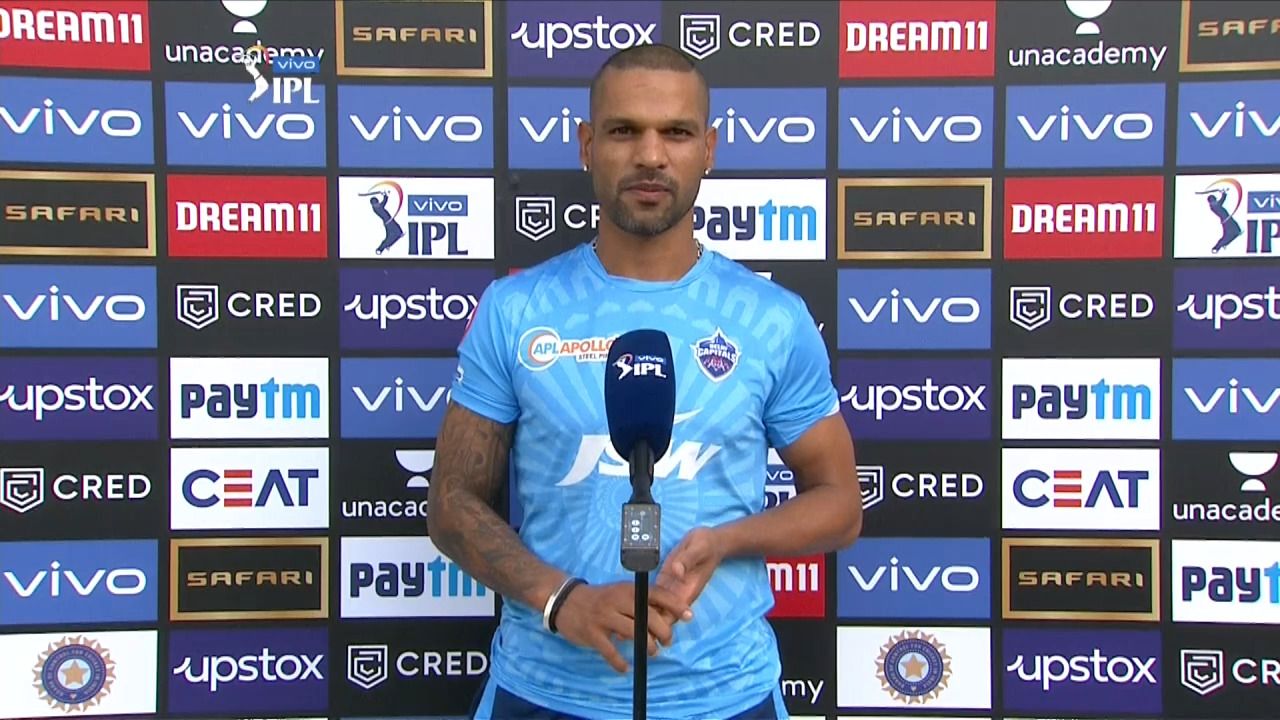 M33: DC vs SRH – Shikhar Dhawan Interview background