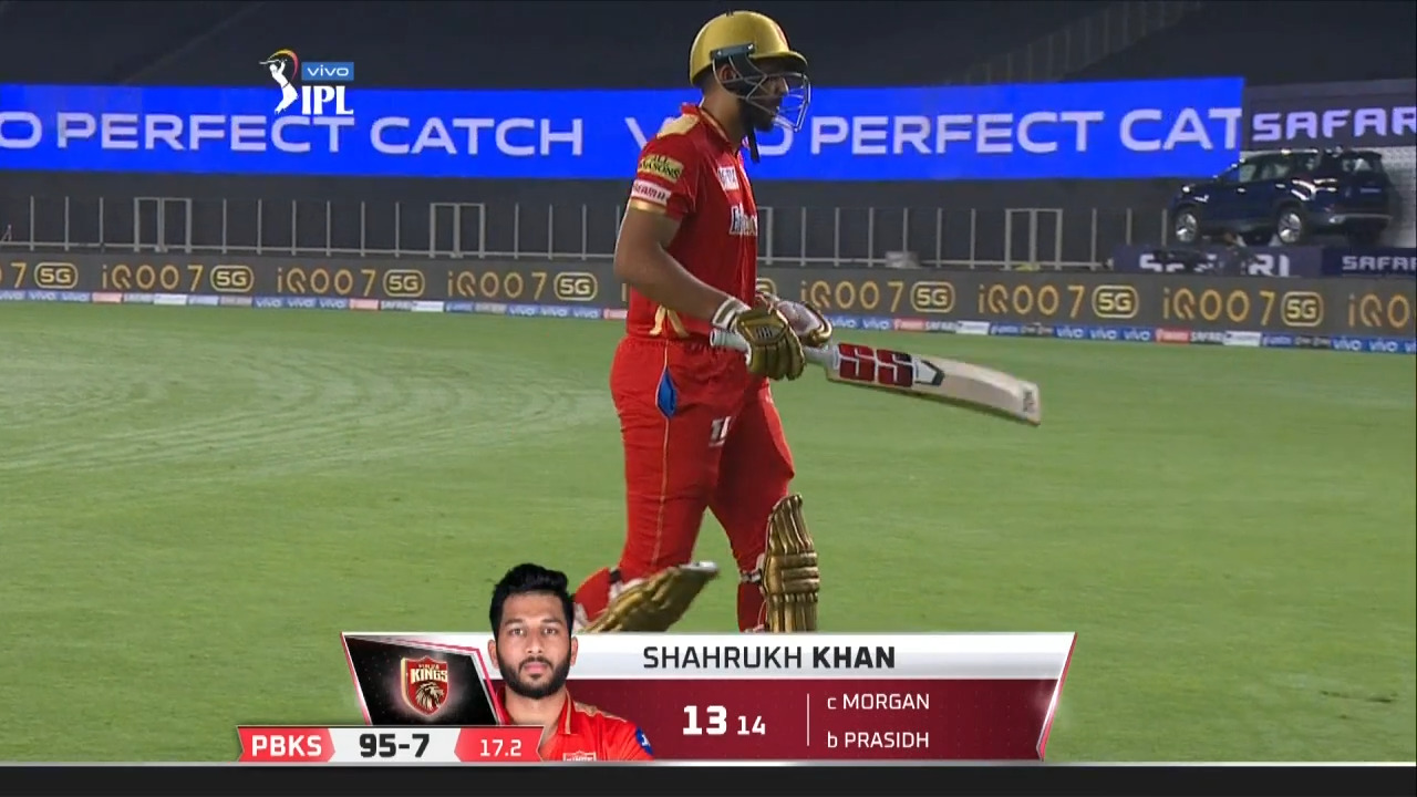 M21: PBKS vs KKR – Shahrukh Khan Wicket