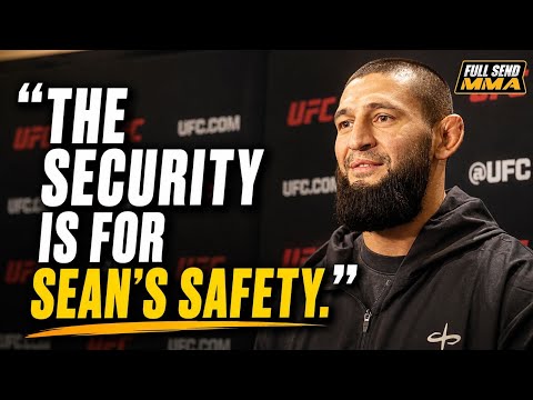 "THE SECURITY IS FOR SEAN STRICKLAND'S SAFETY" KHAMZAT CHIMAEV ON ADDED SECURITY AT UFC 328