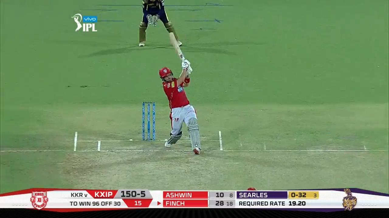 M44: KXIP vs KKR – Aaron Finch Six
