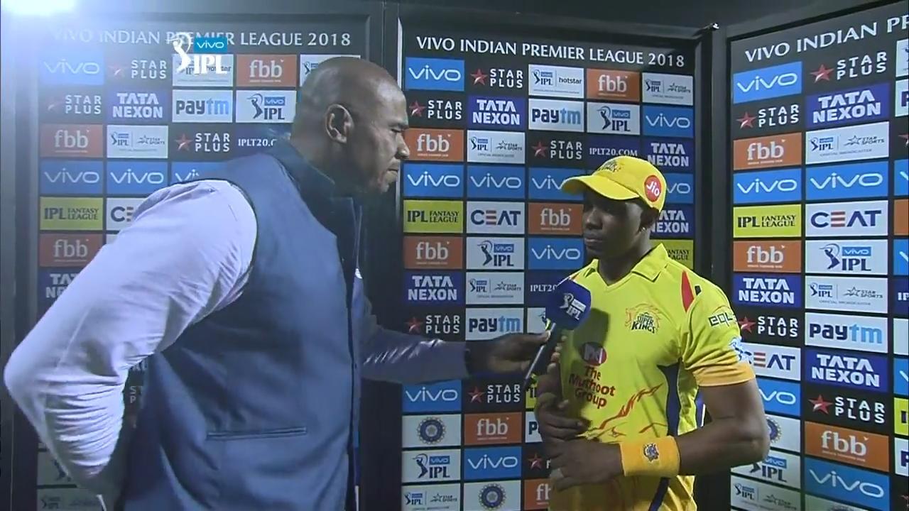 M56: CSK vs KXIP – Dwayne Bravo Interview