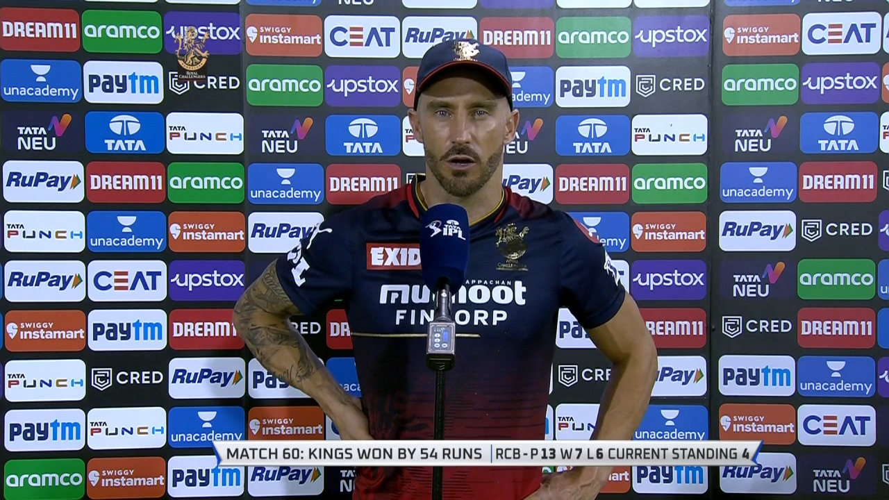 M60: RCB vs PBKS – Faf Du Plessis Interview