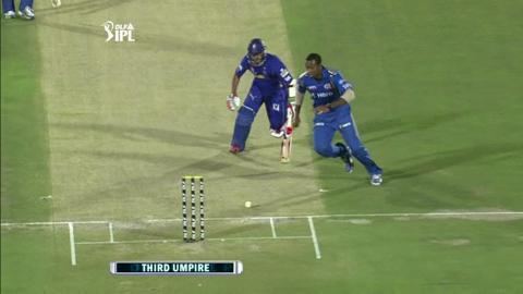 Match 72 RR vs MI – Binny's Wicket