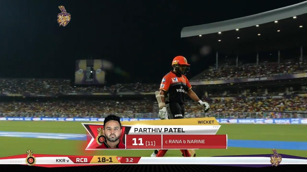 M35: KKR vs RCB – Parthiv Patel Wicket