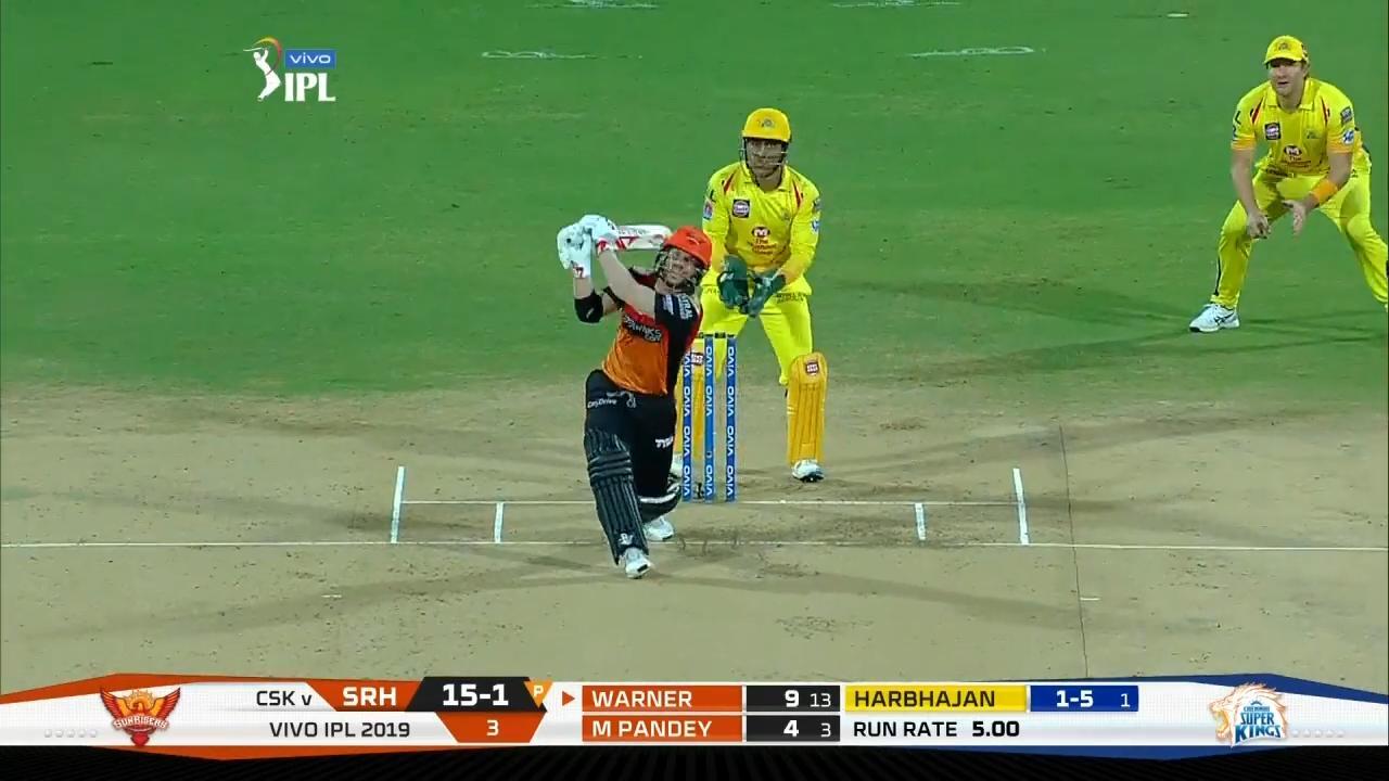 M41: CSK vs SRH – David Warner Six background