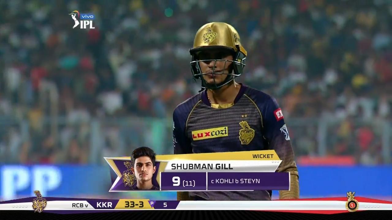 M35: KKR vs RCB – Shubman Gill Wicket