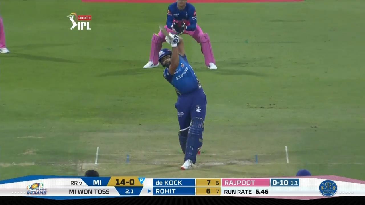 M20: MI vs RR – Rohit Sharma Six