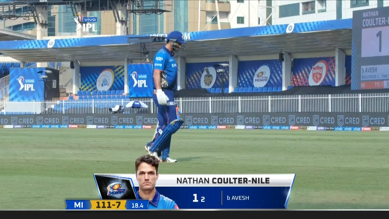 M46: MI vs DC – Nathan Coulter-Nile Wicket