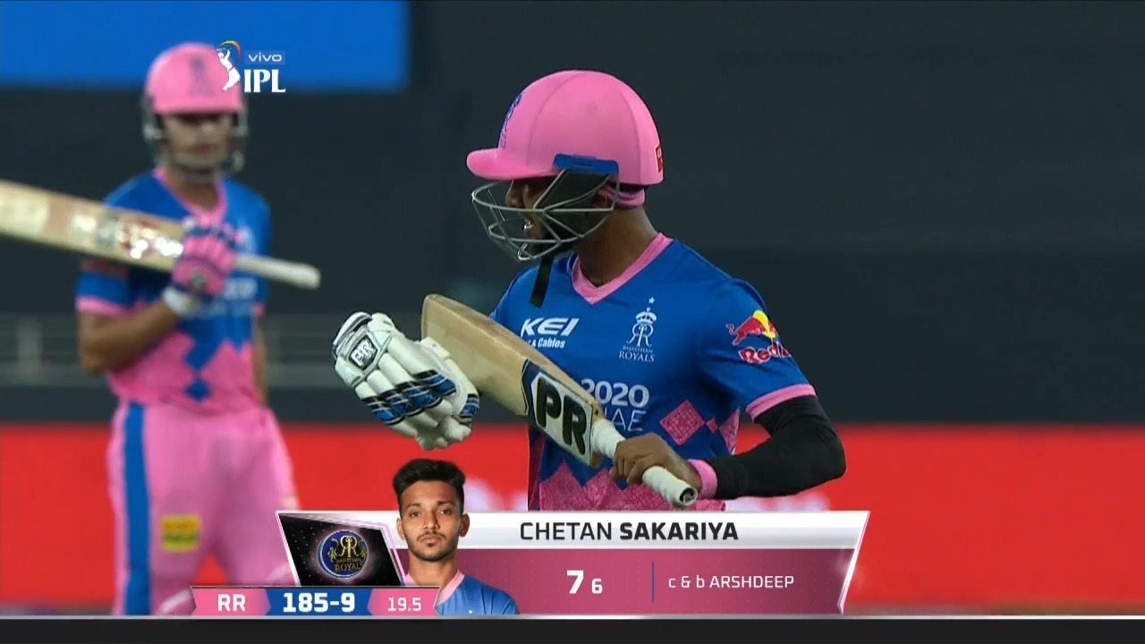 M32: PBKS vs RR – Chetan Sakariya Wicket