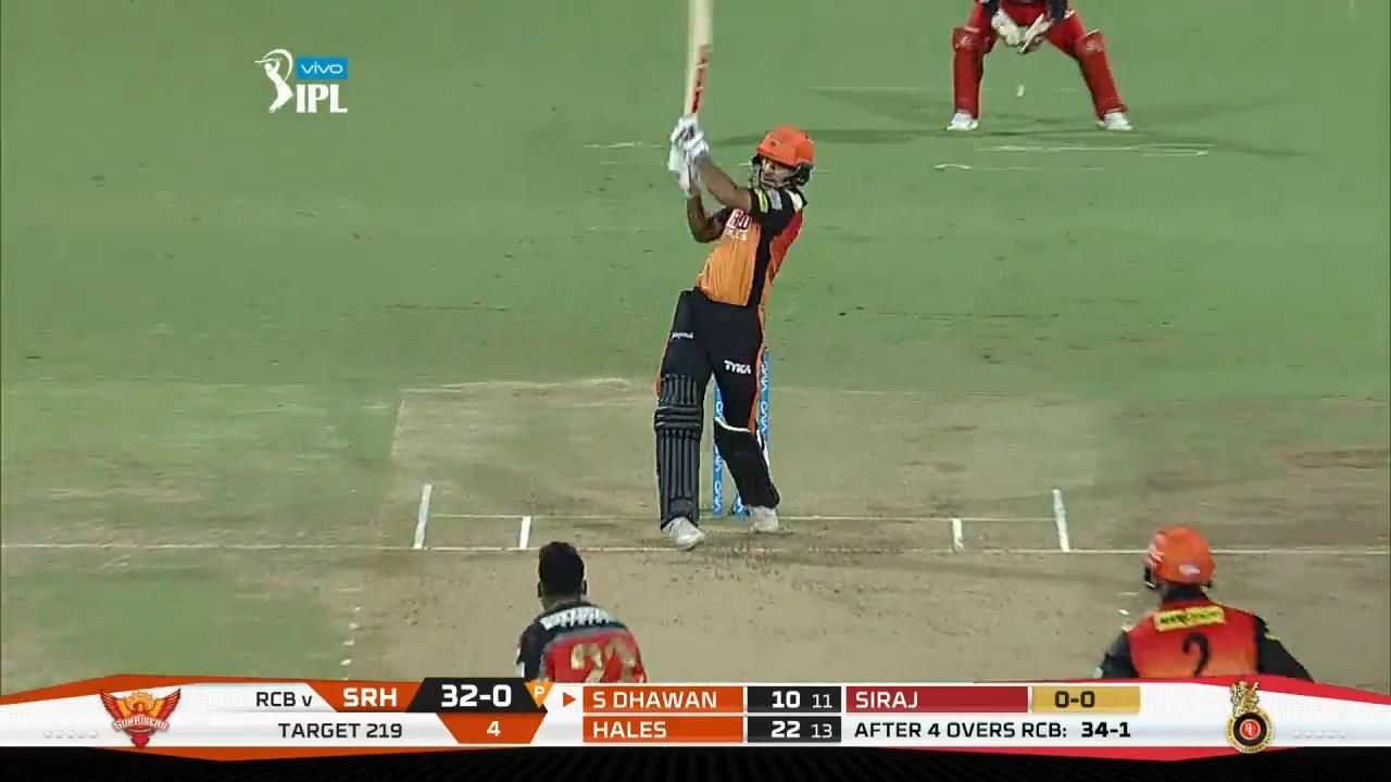 M51: RCB vs SRH – Shikhar Dhawan Six