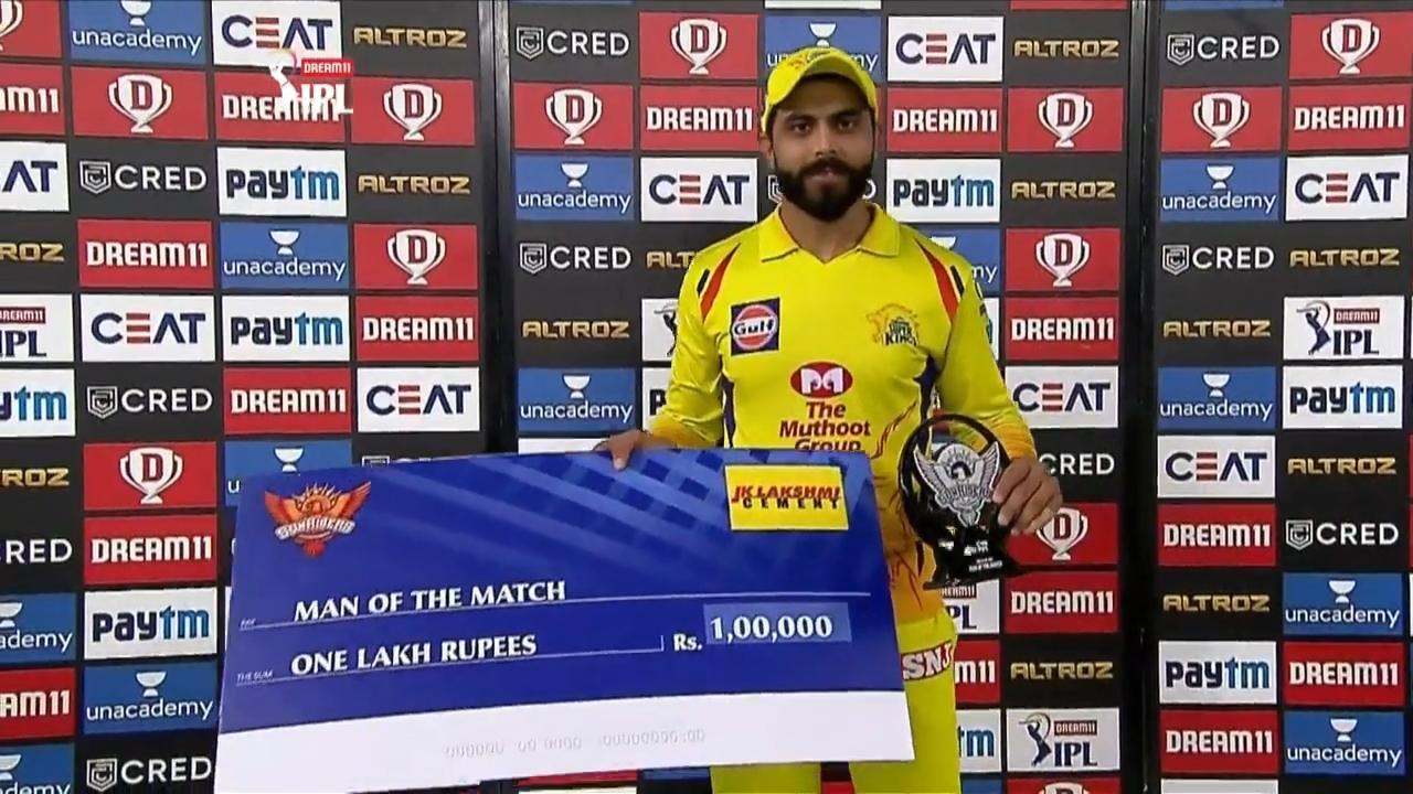 M29: SRH vs CSK – Man of the Match – Ravindra Jadeja background