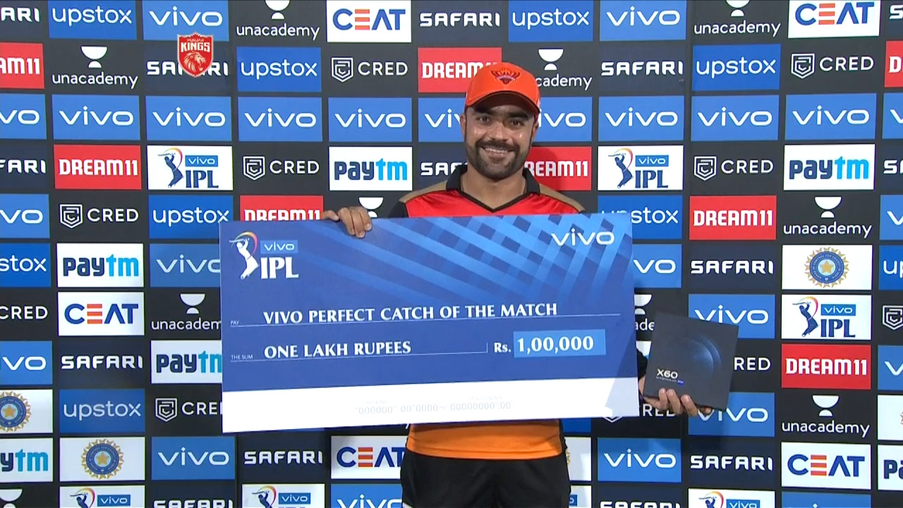 M14: PBKS vs SRH – Vivo perfect catch of the match – Rashid Khan
