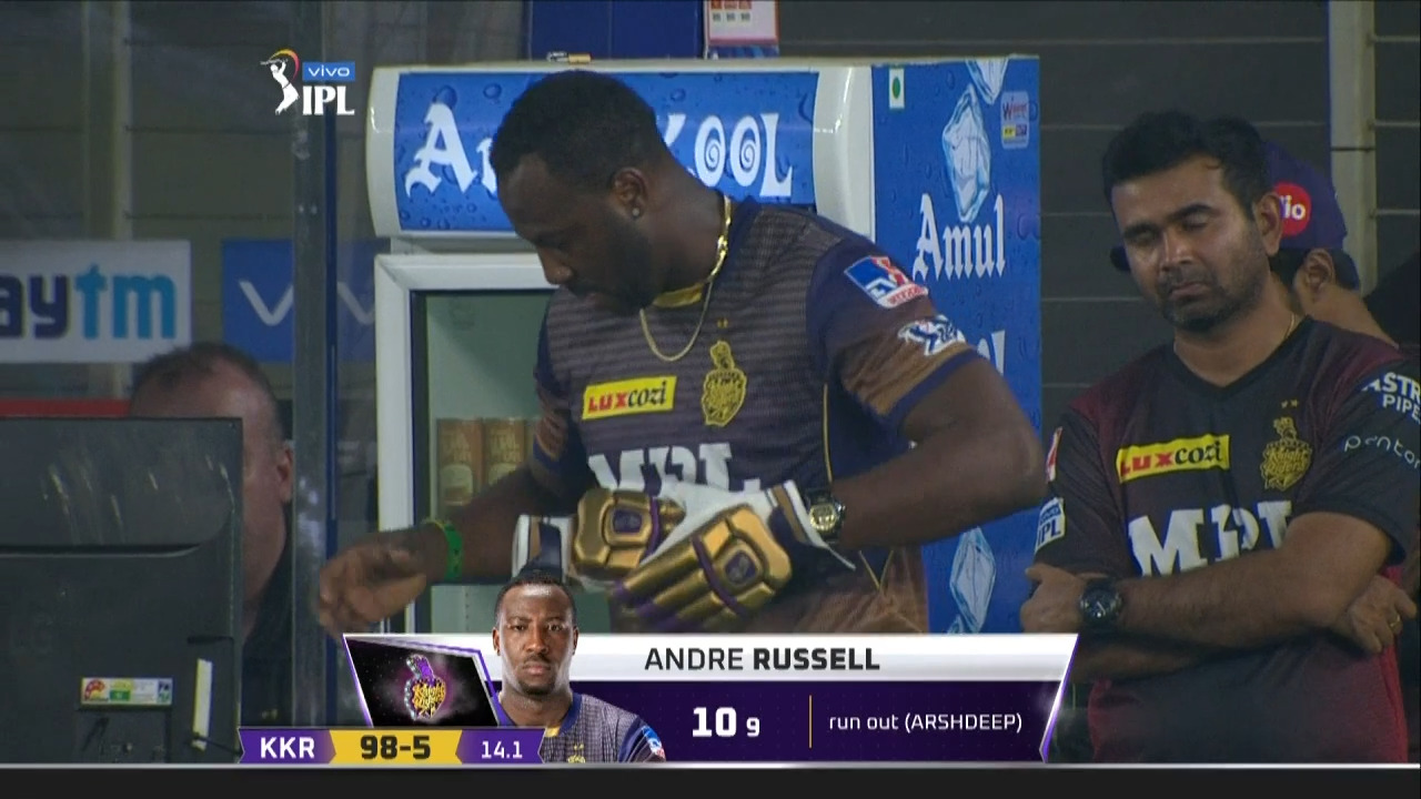 M21: PBKS vs KKR – Andre Russell Wicket