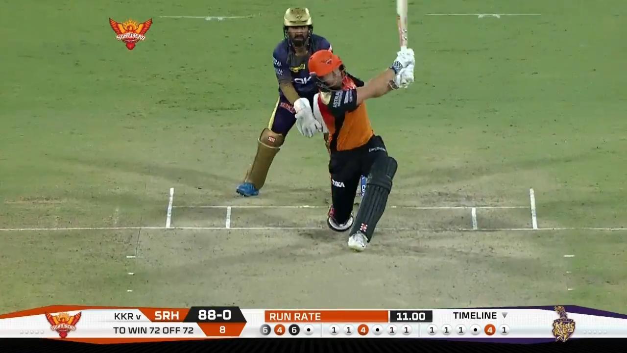 M38: SRH vs KKR – Jonny Bairstow Six