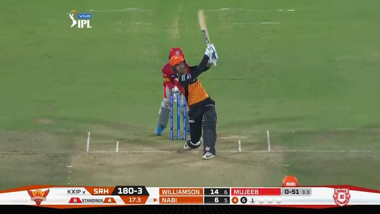 M48: SRH vs KXIP – Mohammad Nabi Six